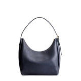 Night Owl Medium | U-shaped, flat-bottomed leather shoulder bag with adjustable strap
