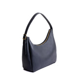 Night Owl Medium | U-shaped, flat-bottomed leather shoulder bag with adjustable strap
