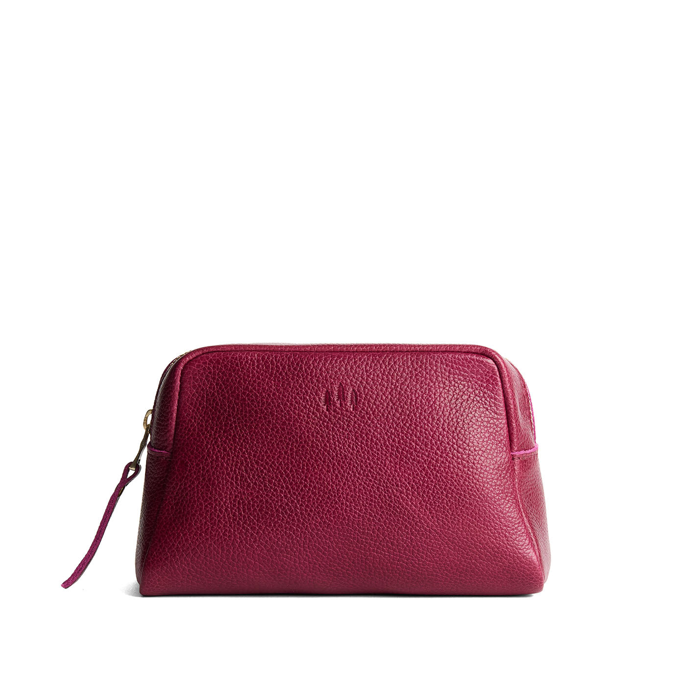 Orchid | Trapezoid pouch with leather zipper pull