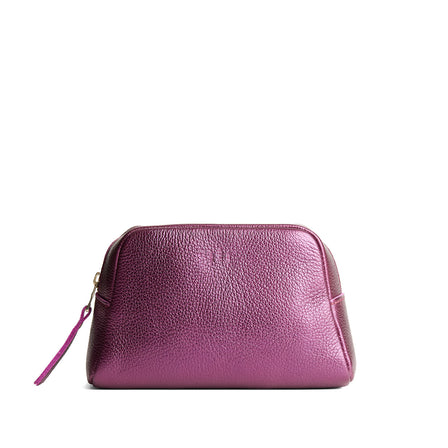 Ultra Violet | Trapezoid pouch with leather zipper pull