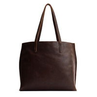 Coldbrew*Large | Leather tote bag with interior snap key loop