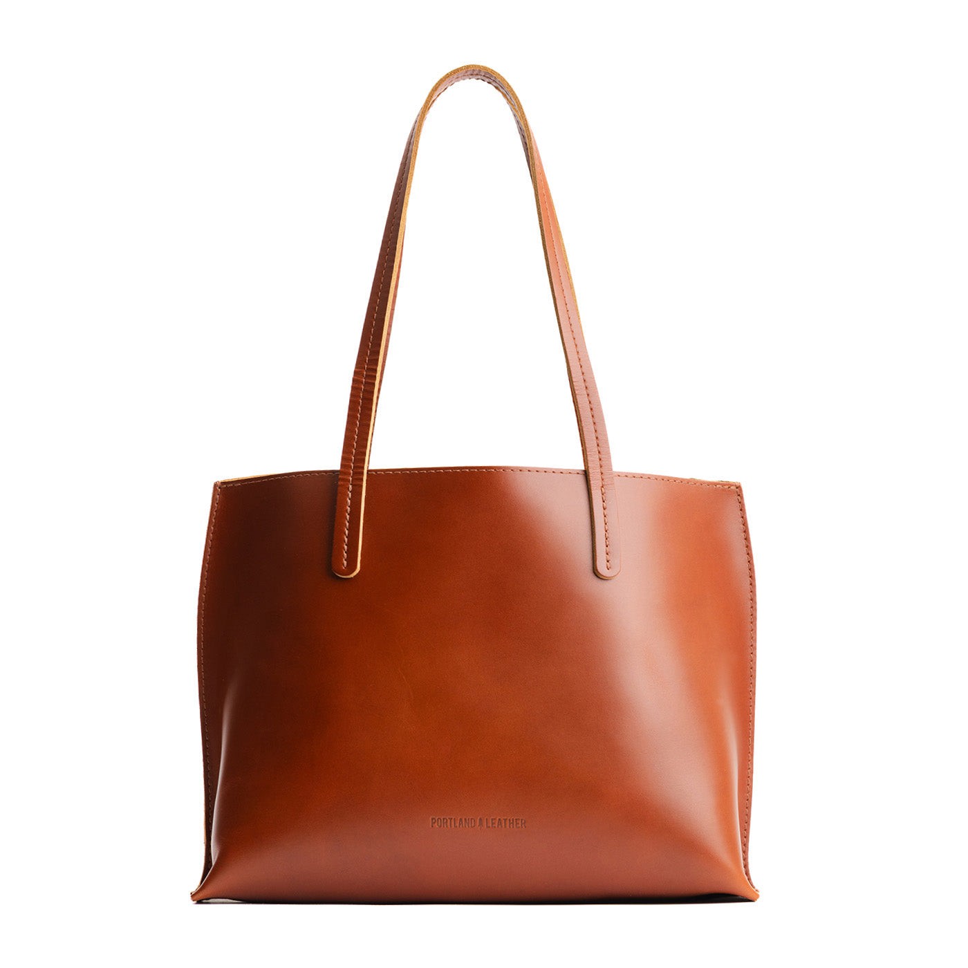 Madrone*Medium | Leather tote bag with interior snap key loop