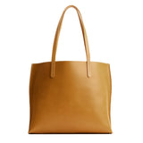 Mango Large | Leather tote bag with interior snap key loop