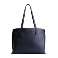 Night Owl*Medium | Leather tote bag with interior snap key loop