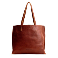Nutmeg*Large | leather tote bag with interior snap key loop