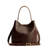 Coldbrew Small | Symmetrical bucket bag with handle, latch closure, and removable crossbody strap