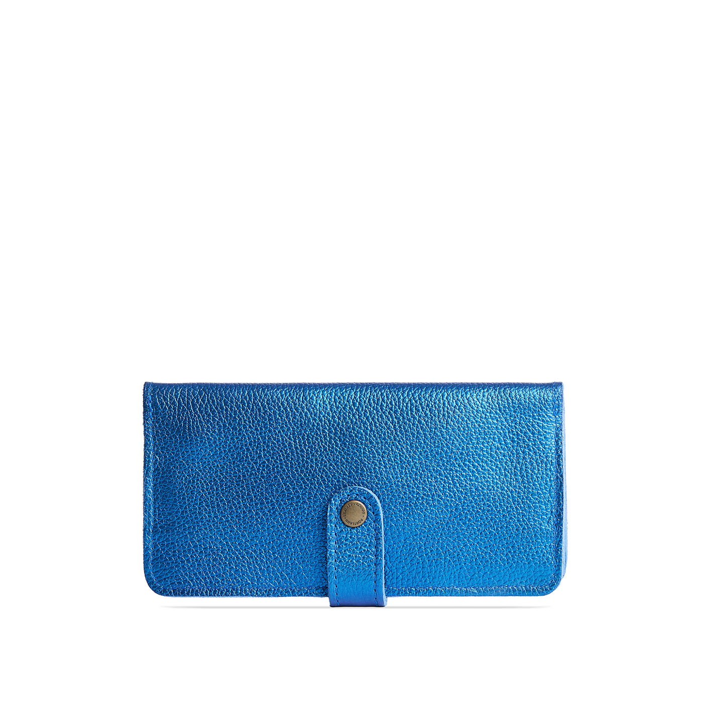 Comet Blue | Leather wallet with snap closure