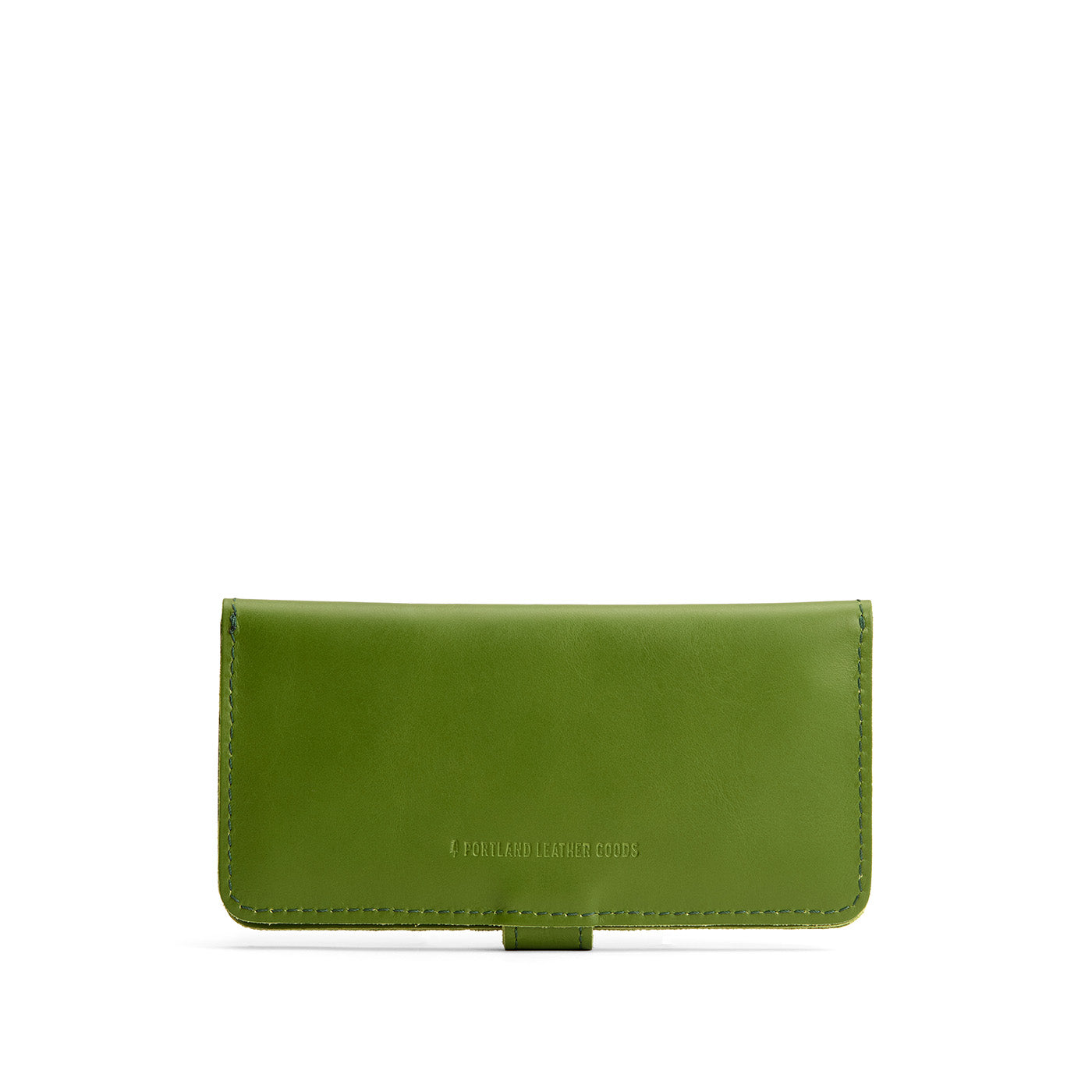 Green Apple | Leather wallet with snap closed