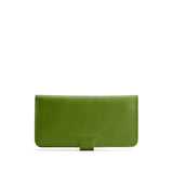 Green Apple | Leather wallet with snap closed