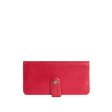 Reba Red | Leather wallet with snap closure