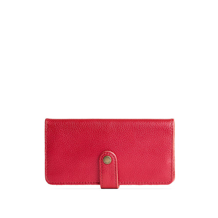 Reba Red | Leather wallet with snap closure