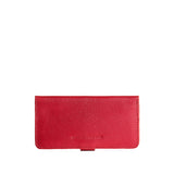 Reba Red | Leather wallet with snap closure