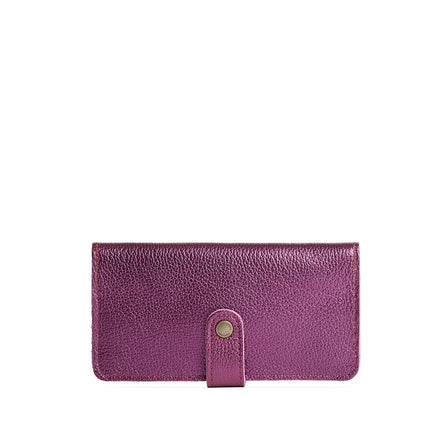 Ultra Violet | Leather wallet with snap closure