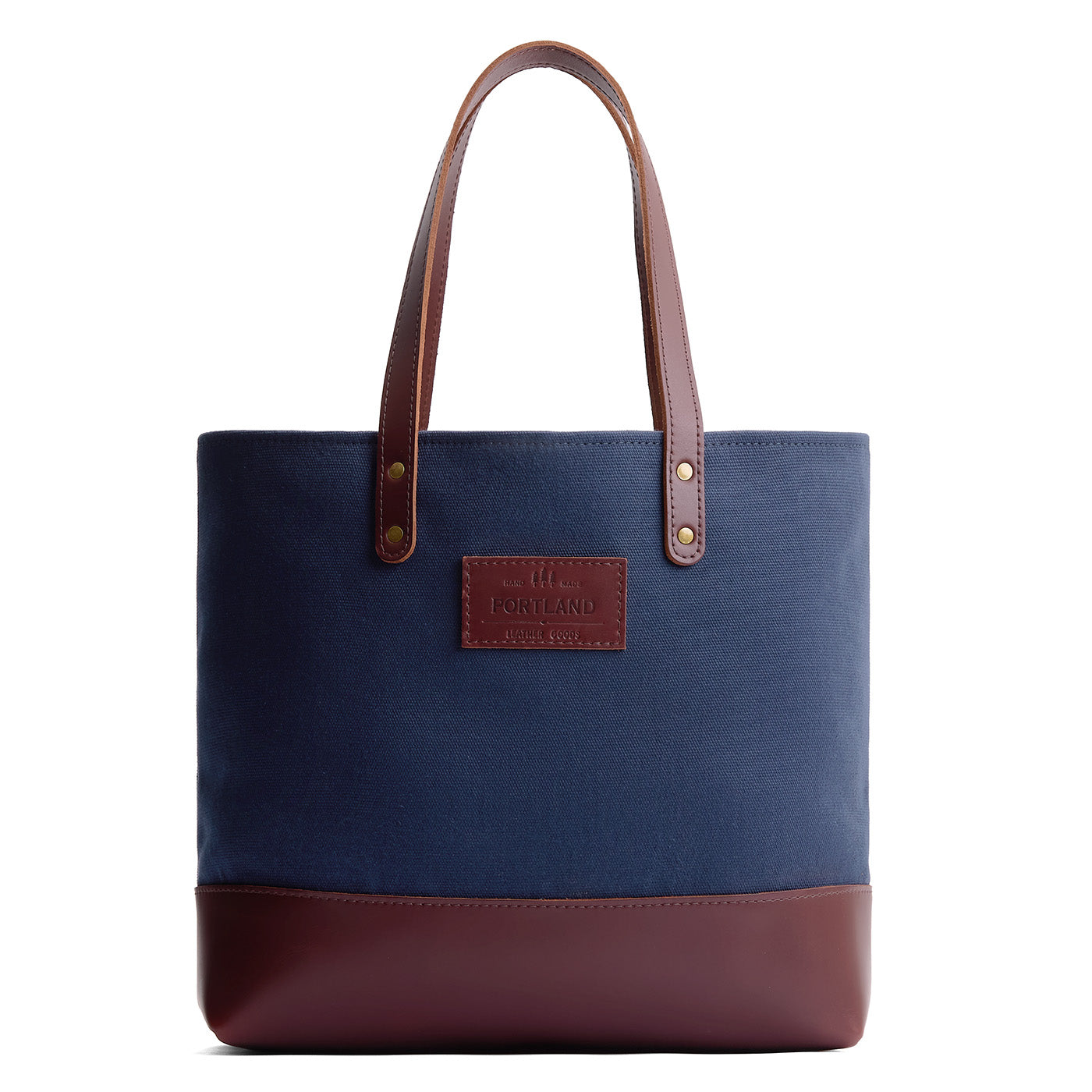 Tugboat | Canvas tote with leather base and handles