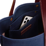 Tugboat | Canvas tote with leather base and handles