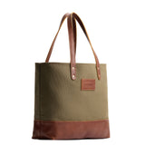 Yucca | Canvas tote with leather base and handles