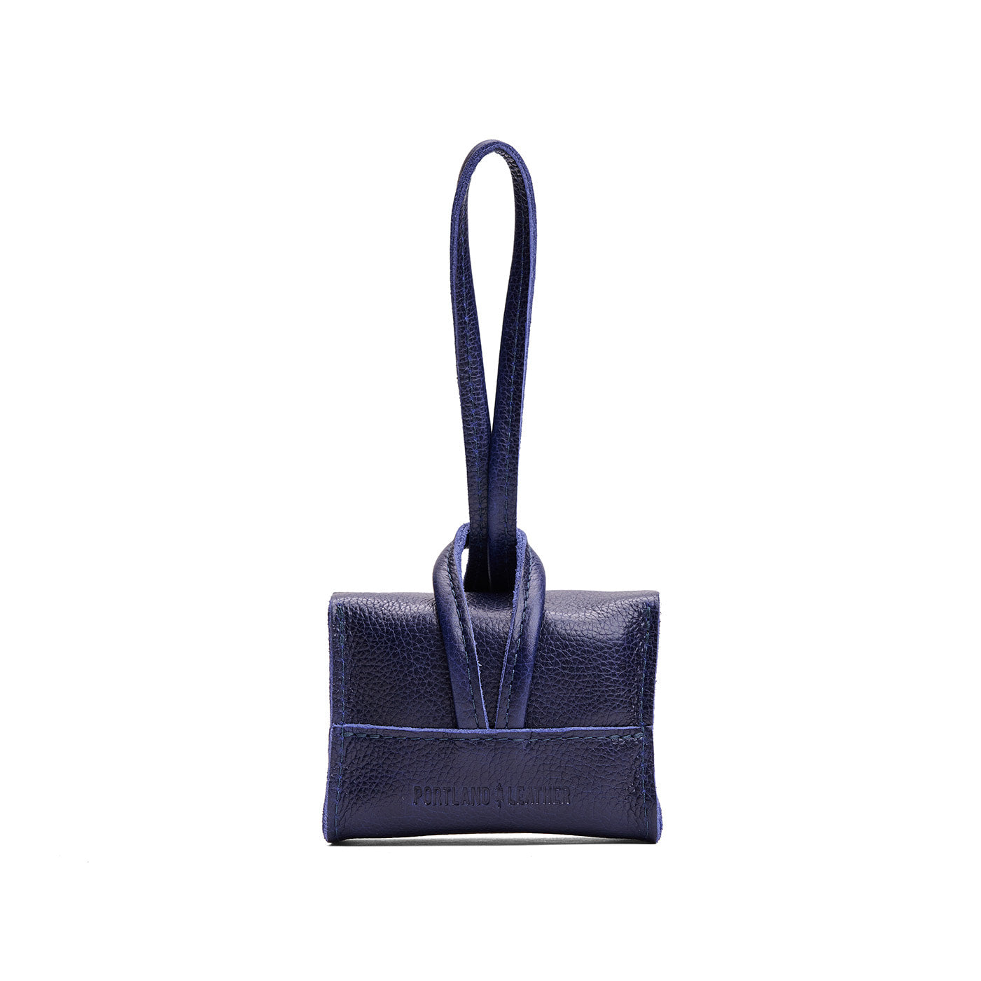 Cobalt | Wristlet pouch with loop strap and a flower design