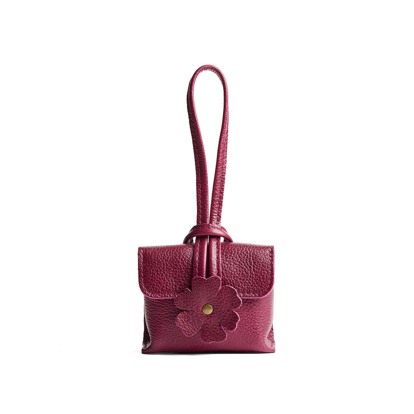 Orchid | Wristlet pouch with loop strap and a flower design