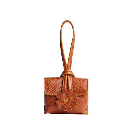 Sienna | Wristlet pouch with loop strap and a flower design