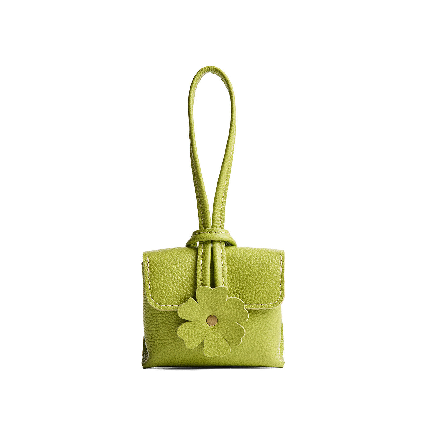 Wasabi | Wristlet pouch with loop strap and a flower design