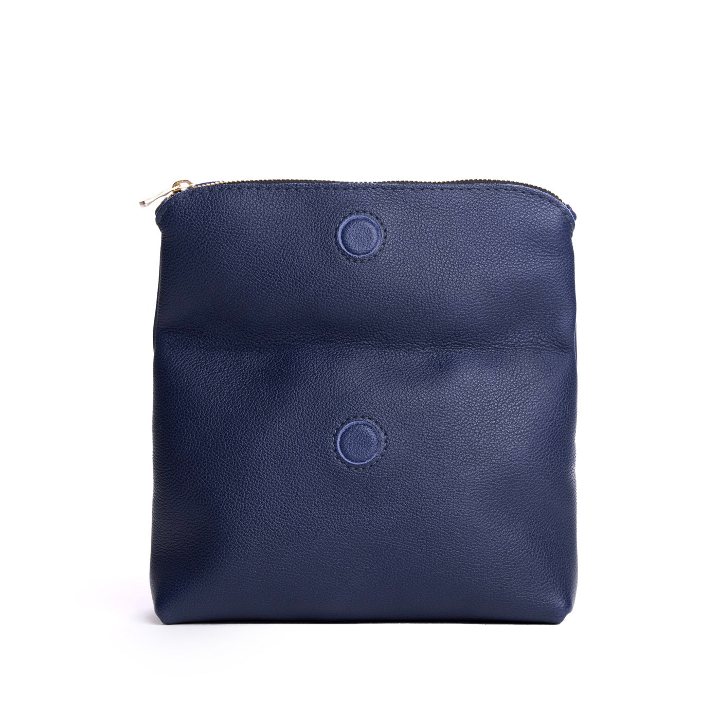 Cobalt | Open folded zipper pouch