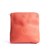 Coral | Open folded zipper pouch