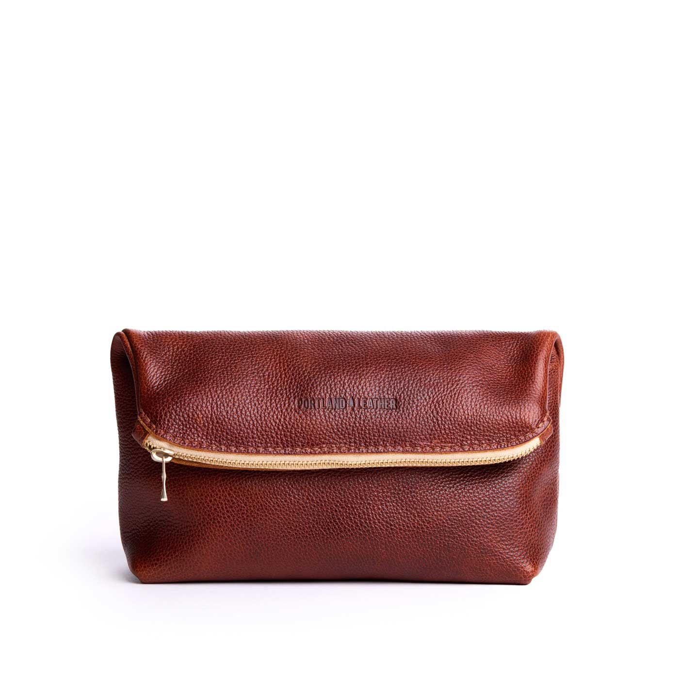 Nutmeg | Closed folded zipper pouch