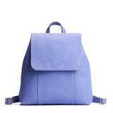 Aster | Leather backpack with magnetic flap closure on a white background