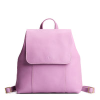 Calla Lily | Leather backpack with magnetic flap closure on a white background