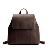 Coldbrew | Leather backpack with magnetic flap closure on a white background