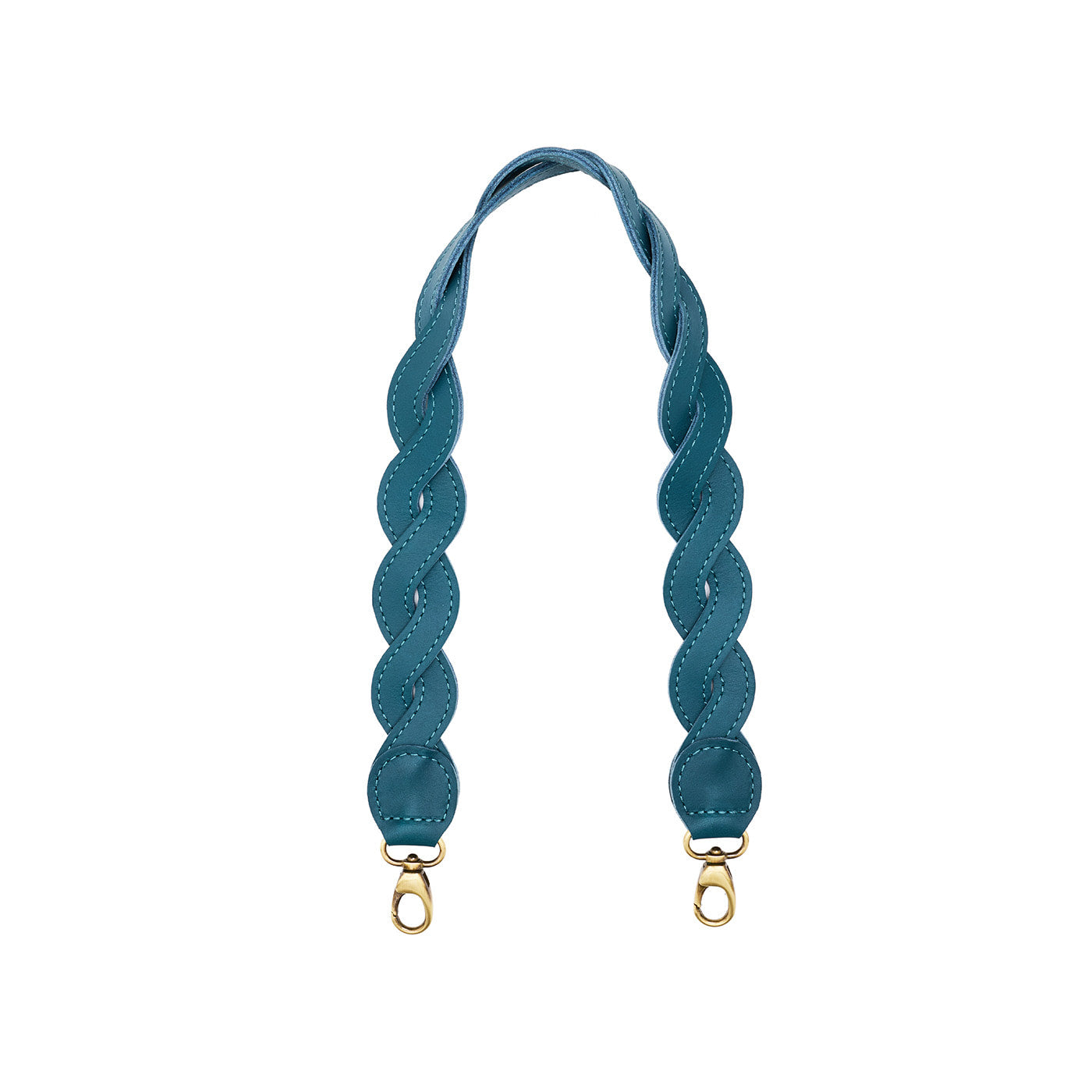 Harbor | Woven leather shoulder strap with swivel lobster clasps
