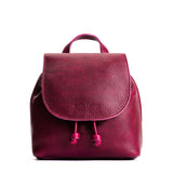 Orchid | Drawstring bucket backpack with snap closure under flap