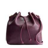 Plum Large | Slouchy crossbody bag with leather drawstring closure