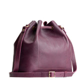 Plum Large | Slouchy crossbody bag with leather drawstring closure