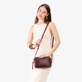 Cognac Large | Mid-size rectangular crossbody with adjustable strap