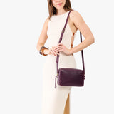 Plum Large | Mid-size rectangular crossbody with adjustable strap