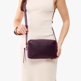 Plum Large | Mid-size rectangular crossbody with adjustable strap