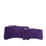 Imperial | Large and Small pouches with a top zipper and unique curved bottom
