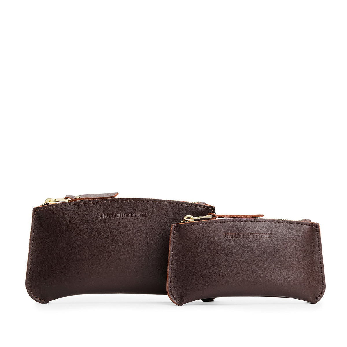 Grizzly | Large and Small pouches with a top zipper and unique curved bottom