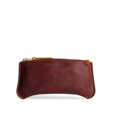 Nutmeg Large | Small pouch with a top zipper and unique curved bottom