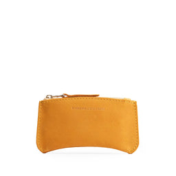 Dijon*Small | Small pouch with a top zipper and unique curved bottom