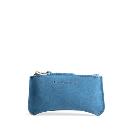 Mariner Blue*Small | Small pouch with a top zipper and unique curved bottom