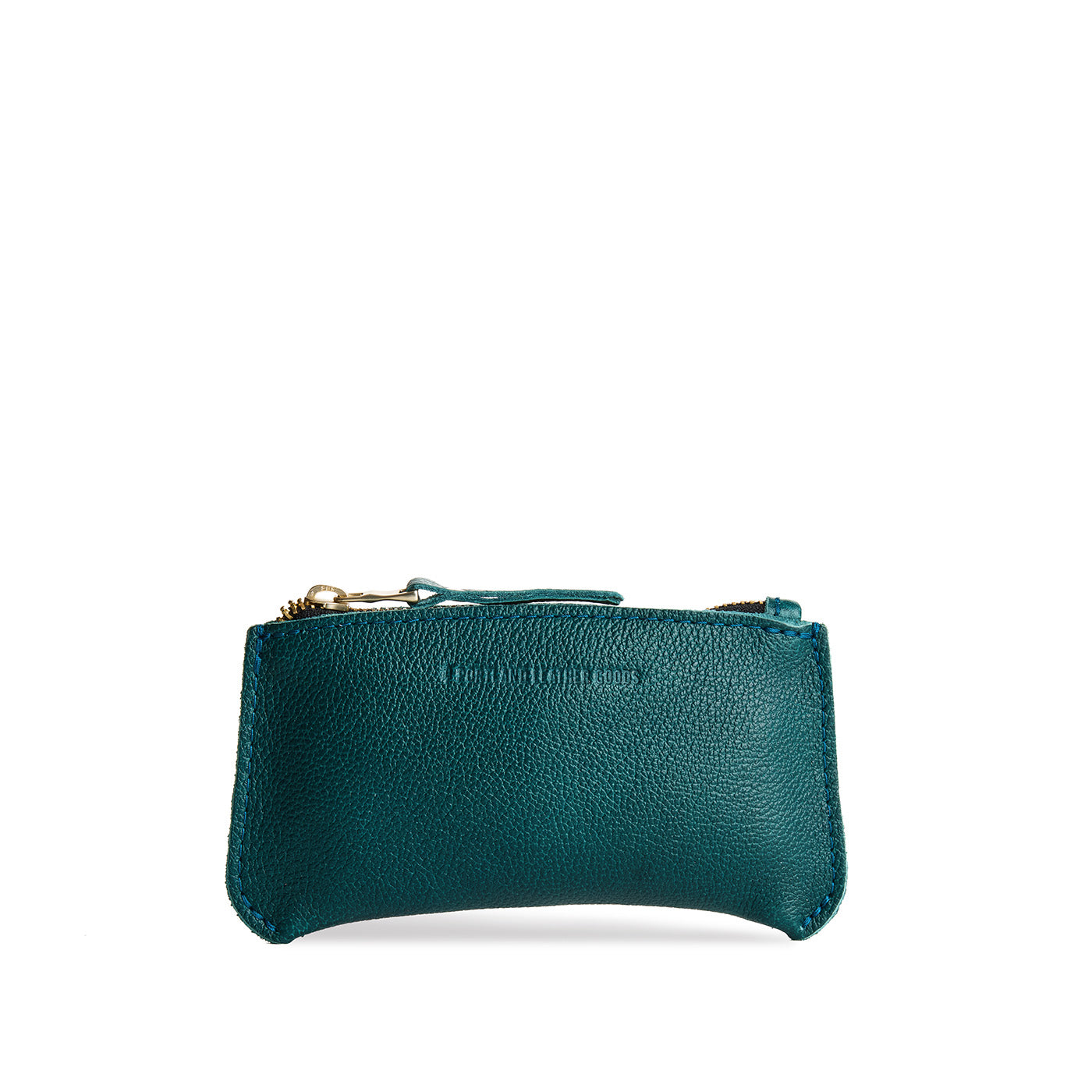 Sea Glass*Small | Small pouch with a top zipper and unique curved bottom