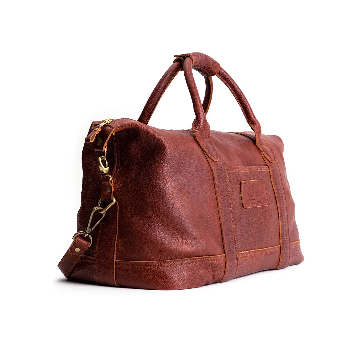 Small Gladstone Bag, Dark Tan, Leather Holdalls