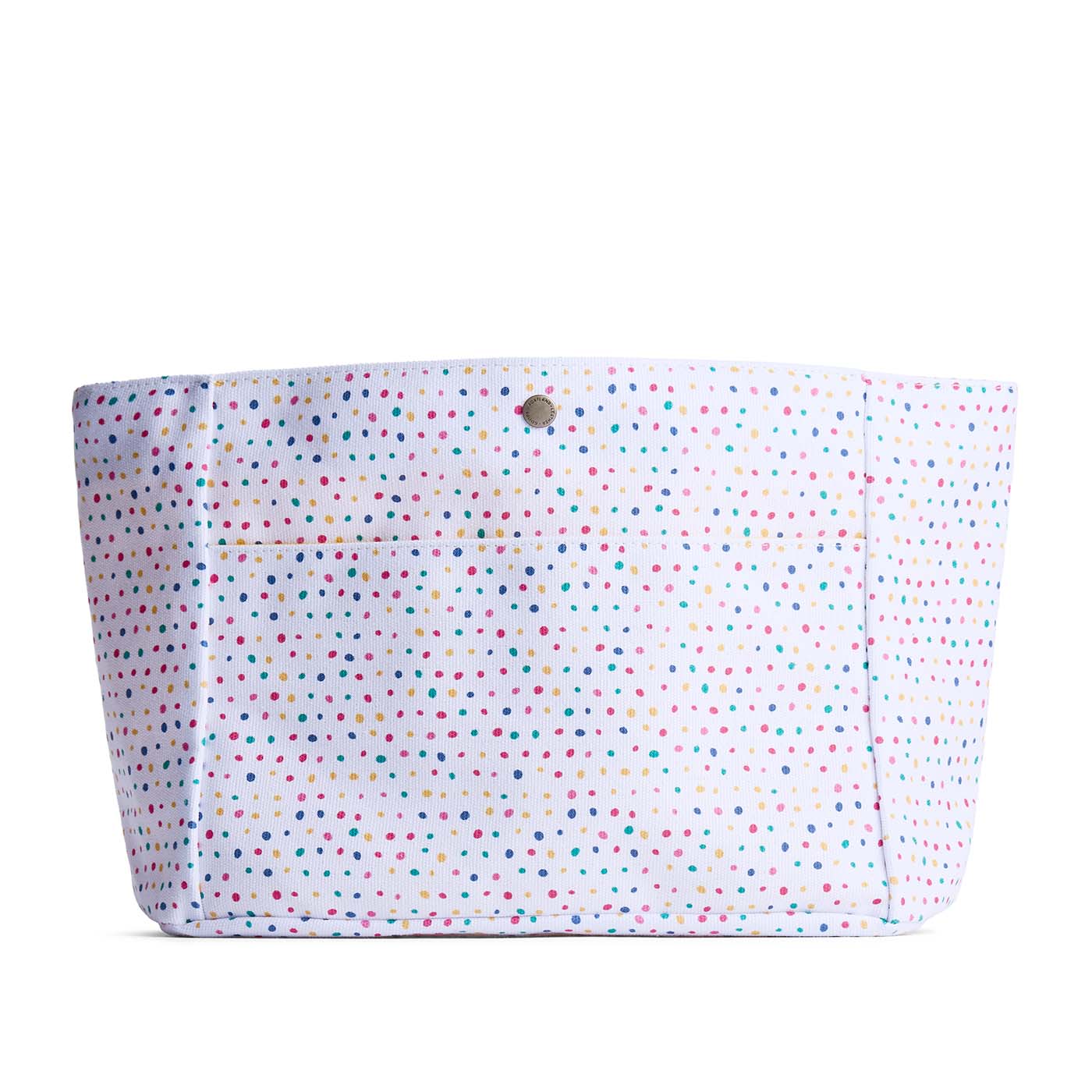 Sprinkles*Classic*Large | Back of printed canvas organizer with pockets
