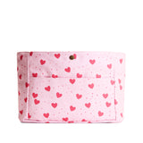 Pink Crush Classic Medium | Heart printed canvas organizer with pockets