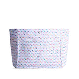Sprinkles Classic Medium | Front of printed canvas organizer with pockets