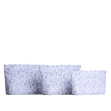Marbella Zipper | Three size comparison of printed canvas purse organizers
