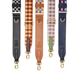 All Variants | 5 Checkered Crossbody Straps in a row