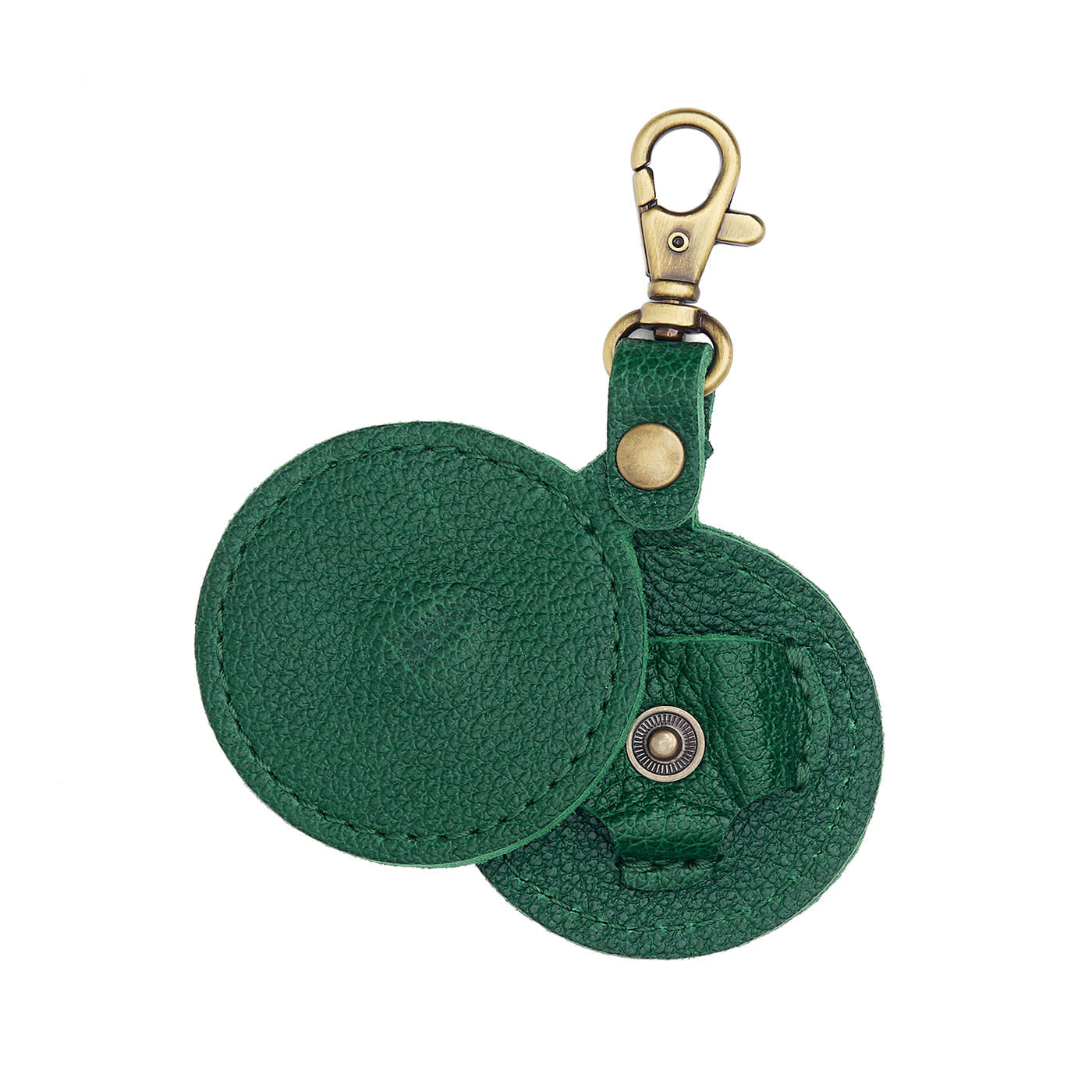 Bacalar | Circle-shaped airtag holder keychain with a swivel lobster clasp